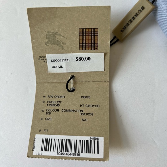 BURBERRY SUN VISOR IN CLASSIC BLUE PLAID | NEW WITH TAGS - Picture 6 of 6